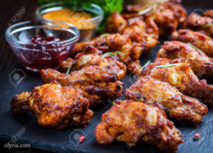 bbq chicken wings finger food