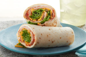 wrap tortilla with chicken salad